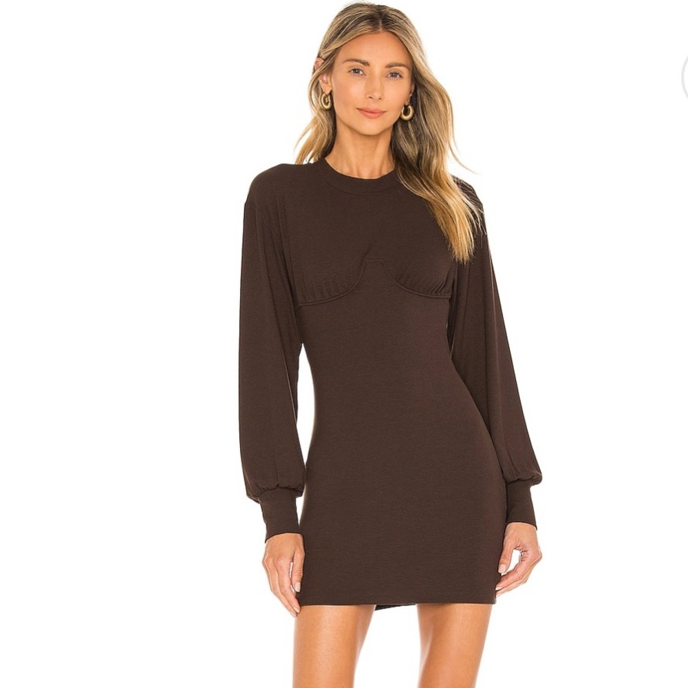 Brown Superdown Mini Dress